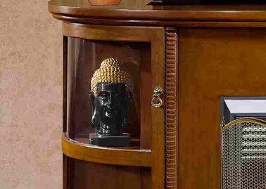 फ्रेंच / लुई शैली प्राचीन यथार्थवादी लौ इलेक्ट्रिक Fireplaces टीवी रिमोट कंट्रोल खड़ा है